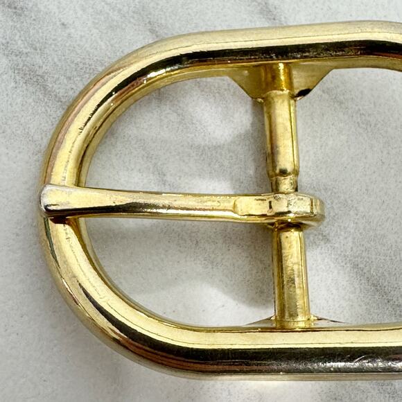 Oval Gold Tone Simple Basic Belt Buckle - Picture 9 of 14